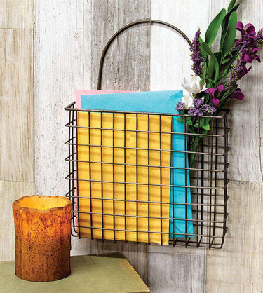 Rusty Wire Pocket Basket - 8